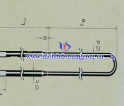 U-shaped molybdenum disilicide