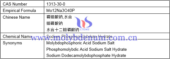 sodium phosphomolybdate hydrate structural formula image